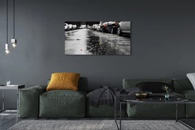 Zdjęcie na płótnie Samochód na Jesiennej Drodze