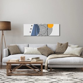 Obraz - Minimalistyczna abstrakcja N⁰2 (z zegarem) (90x30 cm)