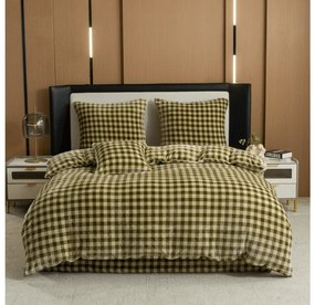 PrzytulneMieszkanie.pl PrzytulneMieszkanie.pl Pościel z mikropluszu KELVIO zielona Rozmiar pościeli: 2 szt 70 x 90 cm | 200 x 220 cm