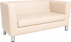 Sofa Monaco : Kolor nogi - Chrom, Kolor tkaniny - EKO-SKÓRA - 18D, Typ tkaniny - Eko-skóra , Wysokość nogi - 15 cm