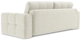 Beżowa rozkładana sofa z materiału bouclé 255 cm Milu – Makamii