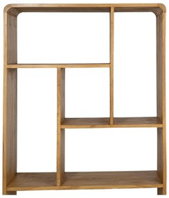 Regał z litego drewna mindi w naturalnym kolorze 90x150x40 cm Lysa – Ixia