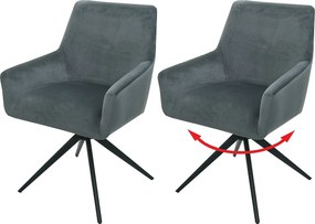 Krzesło do jadalni MCW-L91 (zestaw 2 sztuk),  ciemnoszary