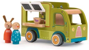 Drewniane auto zabawkowe La Grande Famille Food Truck – Moulin Roty