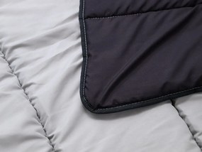 Całoroczna pikowana kołdra 140x200 cm z włókna pustego, czarna