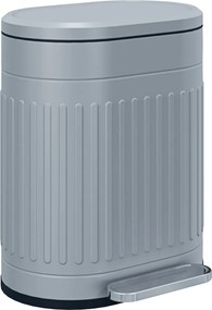 HOMCOM Kosz na śmieci 20L z pedałem, pokrywą, wyjmowanym pojemnikiem wewnętrznym, mechanizm Soft-Close, 36,5 x 31,2 x 45 cm, szary | Aosom PL