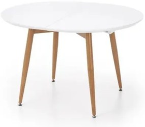 Stół EDWARD 120(200)x100 biały/dąb san remo rozkładany HALMAR
