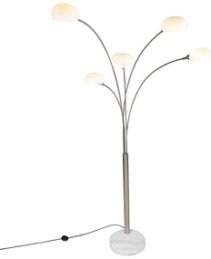 Designerska lampa podłogowa stalowa 5-światłowa - Sixties MarmoDesignerski Oswietlenie wewnetrzne