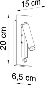 Czarny metalowy kinkiet Chimery – Sollux