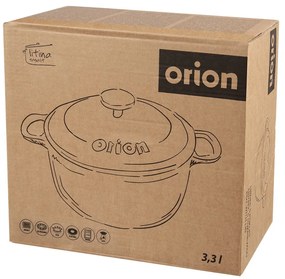 Garnek żeliwny z pokrywką odpowiedni na indukcję 3,3 l LITINA SMALT – Orion