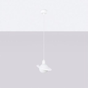 Lampy wiszące nowoczesny Gloxo, stal - 1 źródło światła 4000K - L.20 x H.125 cm - biały