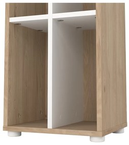 Biało-naturalny regał w dekorze dębu 41x205 cm Sign – Tvilum