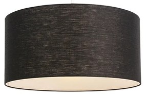 Lampa wisząca biała klosz czarny 50cm - Combi Nowoczesny Oswietlenie wewnetrzne