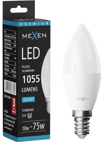 Mexen Nova żarówka LED E14, C37, 10W, Zimna - 6500K, 1055 lm - L102-E14-1065-01