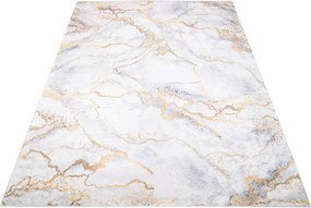 Szaro Złoty Dywan Z Marmurowym Wzorem W Stylu Glamour N9-W77