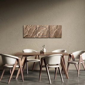 Obraz - Złote pole (z zegarem) (90x30 cm)