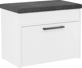 Szafka na Obuwie Parma MINI | Biała |  60x35x49 cm | Szafka na obuwie z siedziskiem