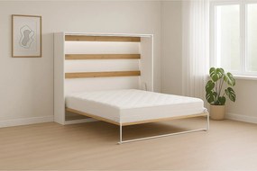 Półkotapczan poziomy Perfekt, 160x200 cm, Dąb + Czarny