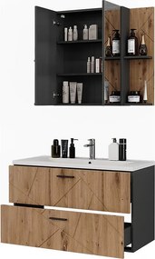 Zestaw mebli łazienkowych antracyt/artisan 100x44.6x57 irma