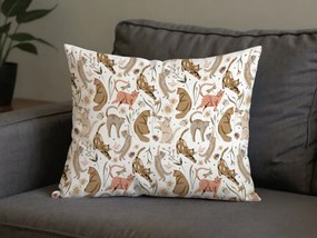 Zestaw 2 szt. dekoracyjnych poszewek na poduszki WILD CATS 50x70 cm, kolorowa