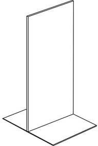 Regał sklepowy obustronny, pełne ścianki, 2200 x 1000 x 900 mm, dodatkowy, biały