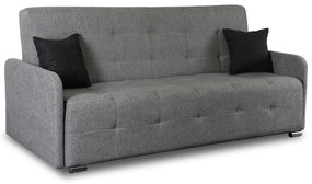 Sofa z Funkcją Spania ARIA Wersalka Rozkładana Dwuosobowa Szara Nowoczesna do Salonu