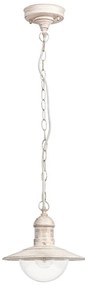 Brilagi - Zewnętrzna lampa wisząca MOLDE 1xE27/60W IP44 biała/patyna