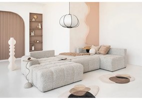 Beżowy rozkładany narożnik modułowy ze schowkiem (prawostronny) Lulu – Miuform