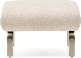 Beżowy podnóżek z tkaniny szenilowej Amsen – Kave Home