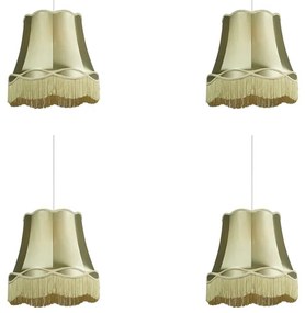 Zestaw 4 lamp wiszących w stylu retro zielonych 45 cm - Granny