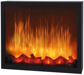 Kominek elektryczny LED, dekoracja świąteczna zasilana sieciowo, 41 x 25 cm