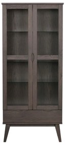 Brązowa witryna w dekorze dębu 82x185 cm Filippa – Rowico