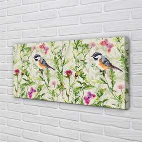 Obraz canvas na ścianę Ptak Ukryty w Trawie