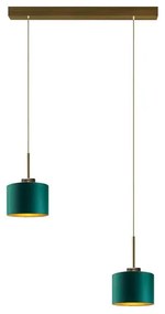 Okrągła lampa wisząca glamour na złotym stelażu - C8-K56