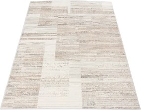 Beżowo-biały dywan w pasy G1-H75