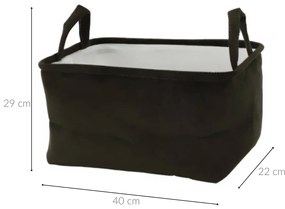 Kosz do przechowywania z uchwytami, poliestrowy, 40 x 29 x 22 cm