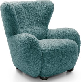 Morski fotel skandynawski do salonu boucle  A6-G30