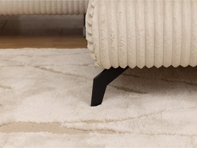 Beżowy sztruksowy narożnik (prawostronny/w kształcie litery L) Marbeya – Ropez