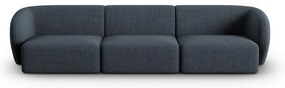 Niebieska sofa z tkaniny szenilowej 266 cm Paolo – Milo Casa