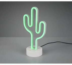 Biała lampa stołowa LED (wys. 29 cm) Cactus – Trio