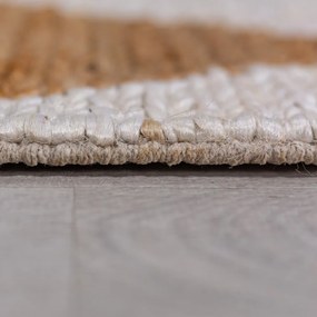 Biało-naturalny dywan z mieszanki juty tkany ręcznie 120x170 cm Effie Diamond – Flair Rugs