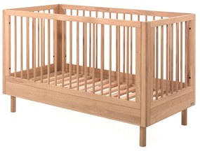 Łóżeczko z litego drewna dębowego 70x140 cm w naturalnym kolorze Forrest – Vipack