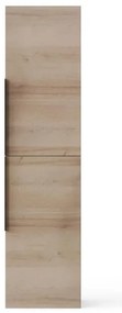 Wisząca szafka łazienkowa z umywalką do zabudowy i kolumną - Jasny naturalny - H140 cm - NISAYA