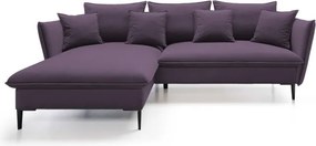 Narożnik GLOSS Lewostronny z funkcją spania, zestaw z poduszkami wolnostojący tkanina RIVIERA 76 Miętowy WERSAL