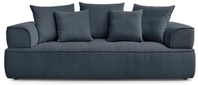 Ciemnoniebieska sofa z tkaniny szenilowej 237 cm Whesley – Bobochic Paris