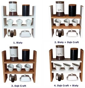 Półka kuchenna na przyprawy dąb craft + biały - Sivis