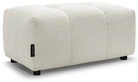 Biały podnóżek z tkaniny szenilowej Roxelane – Bobochic Paris