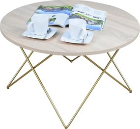 Stolik kawowy glamour dąb sonoma S6-H11