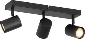 Nowoczesna lampa sufitowa czarna 3-punktowa regulowana prostokątna - Jeana