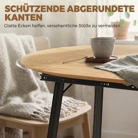 HOMCOM Stół rozkładany 120-160 x 80 cm stół jadalny dla 4-6 osób w stylu wiejskim do kuchni, jadalni, dąb | Aosom PL